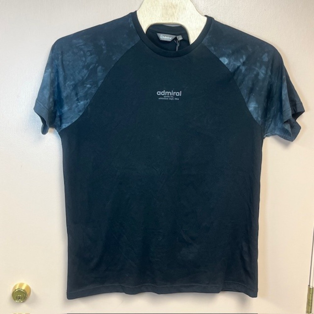 Admiral Sports Inc Mens XL Black Tie Dye Raglan T-Shirt Athleisure‎ Willy Un Bil